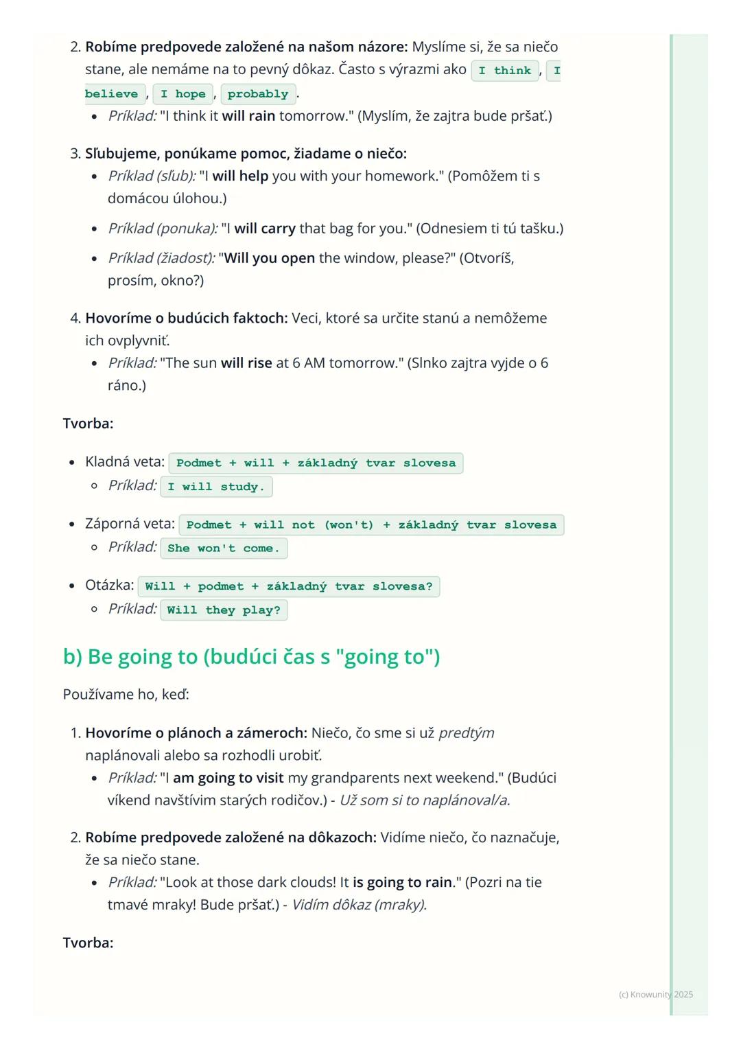 # Budúce časy (Future Forms)
1. Prehľad / Úvod
V angličtine nemáme len jeden spôsob, ako hovoriť o budúcnosti. Je dôležité
vedieť, kedy po