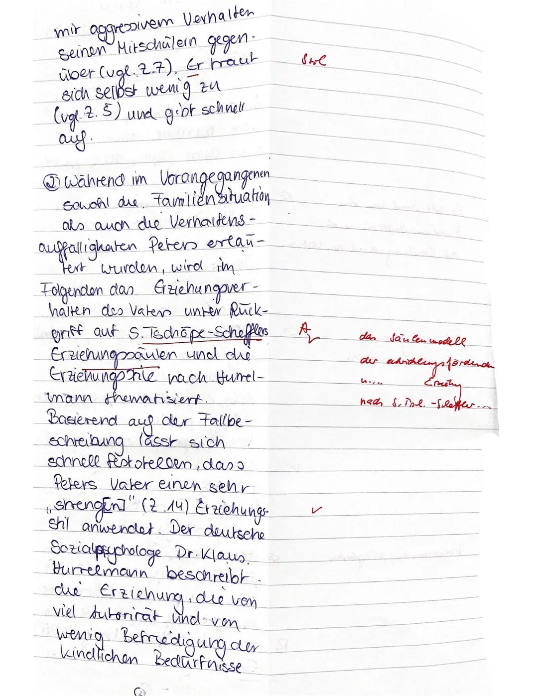# Fallbeschreibung,,, Peter"
Peter ist das jüngste von drei Kindern der Familie W.. Er wird im Alter von zehn Jahren
einer Erziehungsberatu