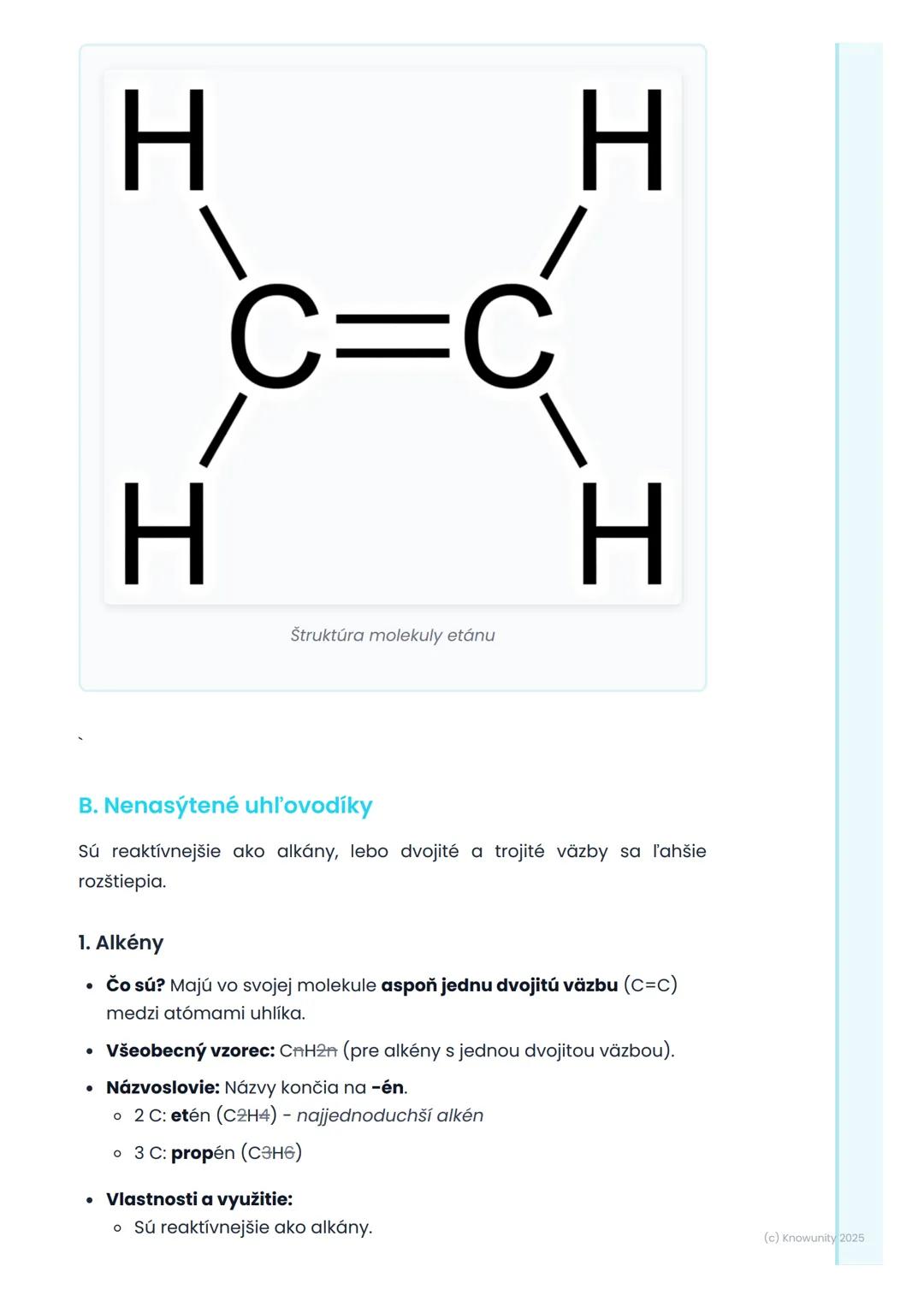 # Uhlovodíky
1. Prehl'ad uhlovodíkov
Uhlovodíky sú úplne základné organické zlúčeniny. Sú to zlúčeniny, ktoré
obsahujú iba atómy uhlíka (C