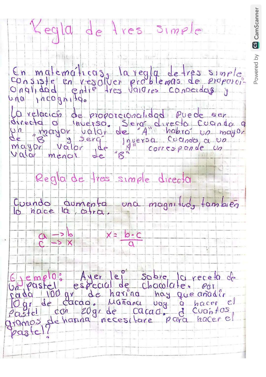 Regla de tres simple